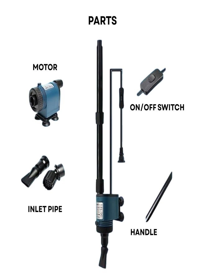 TUNAI S0B0 BO-028 Multifunction Clean Pump for Aquarium Fish Tank | Change Water | Dirt Absorption | Sand Washing | Suitable for Various Size Aquariums - Image 4